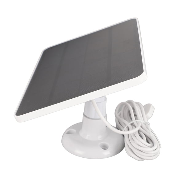 YAHHU 4W 5V Security Camera Solar Panel High Efficiency Solar Charger for Arlo Pro 4 Ultra 2 Pro 3 Ultra Pro 5S Pro 3, Continuous Power Supply Weather-Resistant Mount White (7.87 in / 20 cm)