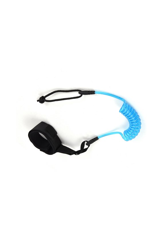 4ft / 1.2m Premium Coiled Surfboard Leash, 5mm TPU Stand Up Paddle Board SUP Ankle Strap, Soft Padded Leg Rope for Surfing and Kayaking, Blue