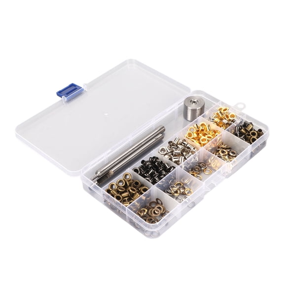 YAHHU 4mm Metal Grommet Eyelet Kit with Install Tools, 280 Sets, 4 Colors