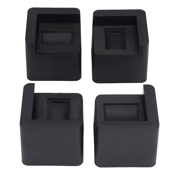 YAHHU 4pcs Bed Risers Corner Fixed Casters Increasing Height 2200 lbs / 998 kg Load Bearing Plastic Furniture Leg Risers for Home