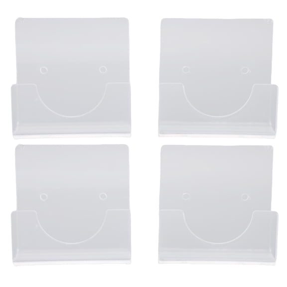YAHHU 4pcs Clear Acrylic Shower Curtain Rod Holders Adhesive Tension Retainer Brackets, 3.1 in / 7.9 cm, Transparent