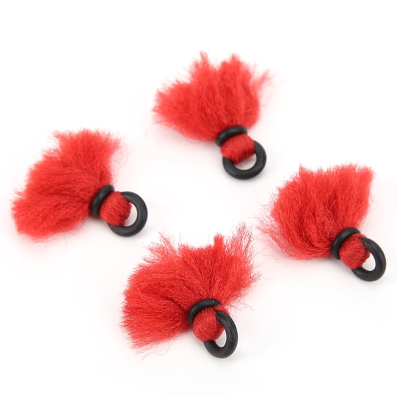 YAHHU 4pcs Fly Fishing Float Yarn Strike Indicators Drift Hook Positioning Bobbers, Red