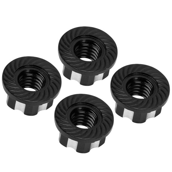 YAHHU 4pcs M4 Carving Hexagonal Nuts Aluminum Alloy Precision Fit for HSP Sakura D3 D4 1/10 Scale RC Car Black Upgraded Modification Toy Replacement Parts & Accessories for Hobbyists