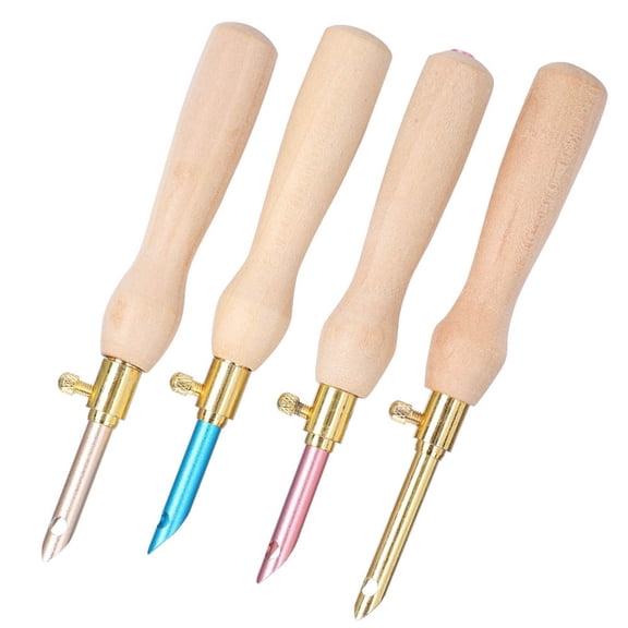 YAHHU 4pcs Portable Punch Needle Knitting Embroidery Pen Wooden Handle for Sewing Felting DIY Craft Handwork[cite: 1]