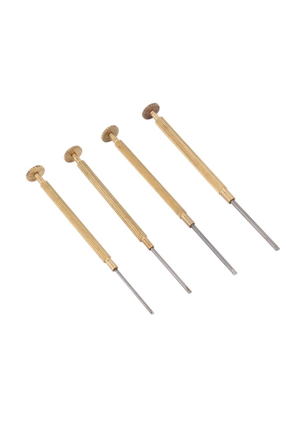 4pcs/Set Watchband Watch Movement Removal Screwdriver Watch Repairing Accessory Tool, Gold (2.8 inches / 7 cm)