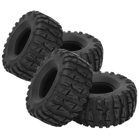 YAHHU 4pcs Universal Rubber Tire Skin RC Model Car Replacement Accessories 5.3 inches / 135 mm Black