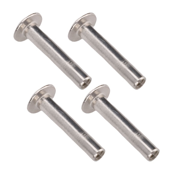 YAHHU 4x21x8.5mm 100 Set M3 Rivet Stud Set Tubular Double Cap Rivets for Crafts Stainless Steel Alloy (0.16 x 0.83 x 0.33 inches)
