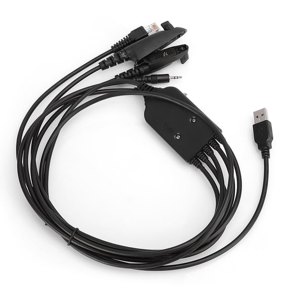 YAHHU 5 in 1 Multi-Function Programming Cable for FTDI, Motorola HT750 EX500 Two-Way Radios, Durable ABS Construction, 7.48 inches / 19 cm Length, Reliable Data Transfer with LED Indicators