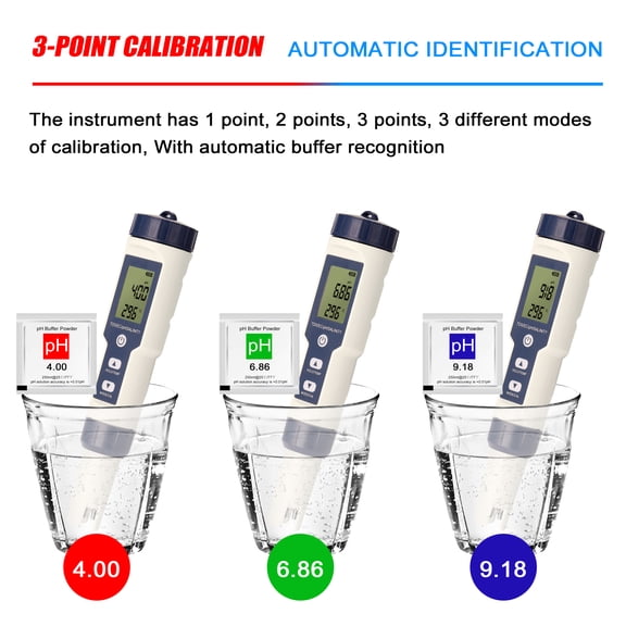 YAHHU 5 in 1 Professional Multi-parameter Combo Testing Meter for PH EC TDS Salinity Temperature, Digital Water Quality Tester for Aquarium Lab, 7.1 Inches / 18.0 cm