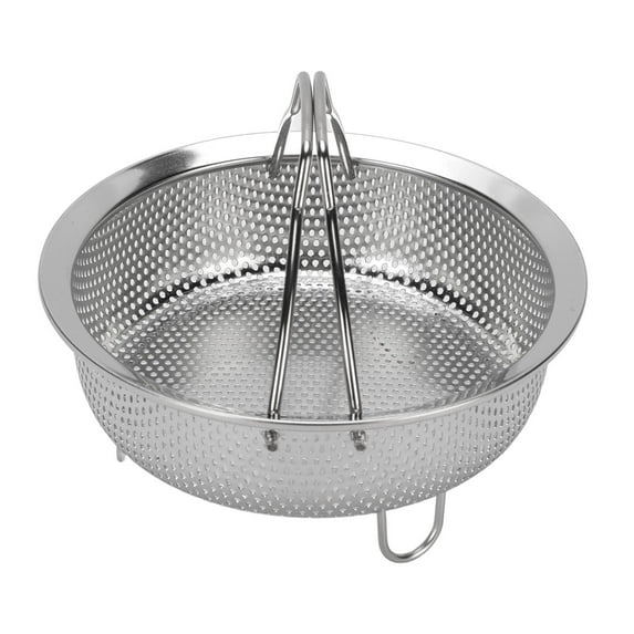 YAHHU 5.5" Stainless Steel Foldable Steam Basket – 304 Stainless, Oven & Dishwasher Safe, Multi‑Use Colander for Rice Cooker, Fryer & Microwave