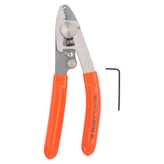YAHHU 5Hole Adjustable Fiber Optic Stripper Stainless Steel Pliers for Bare, Pigtail, Kevlar & Aramid Wire