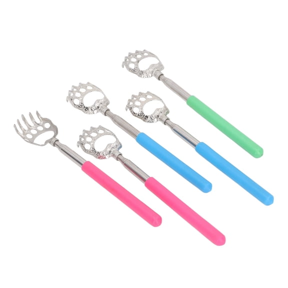 YAHHU 5 Pcs Portable Retractable Itch Scratcher Stainless Steel Back Scratcher for Home Random Color 8.27 inches / 21 cm