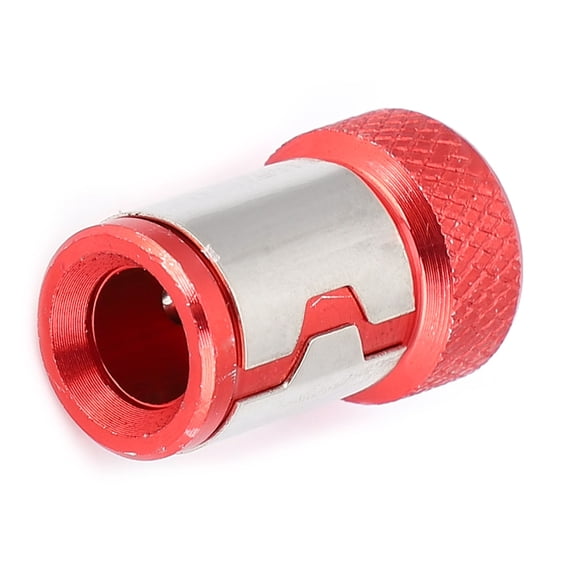 YAHHU 5 Pieces 1/4 Inch Hex Shank Screwdriver Magnetic Ring Anti Slip Aluminum Alloy Accessories, Universal Screw Fixing Positioning Bit Holder Tool Set for Home Improvement & Woodworking, Red