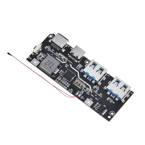 YAHHU 5 USB Port PowerBank Circuit Board 22.5W Dual Quick-Recharge PowerBank Module DIY Mainboard