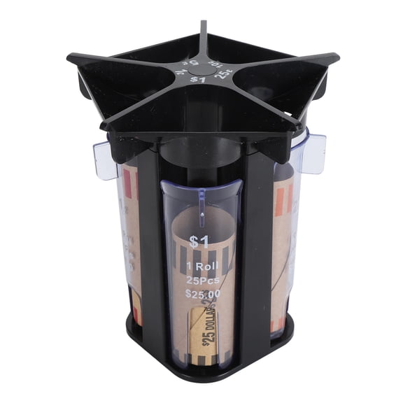YAHHU 5in1 Compact Coin Counter & Sorter  ABS Tube Organizer for Quick, Accurate Change Management