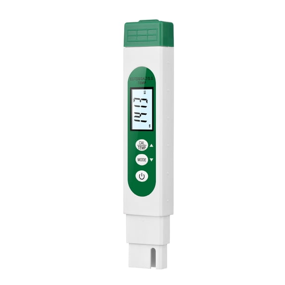 YAHHU 5-in-1 Multifunctional Water Quality Analyzer Pen, Digital EC TDS S.G SALT TEMP Test Meter (7.28 x 2.76 in / 18.5 x 7.0 cm), Portable Backlit Water Tester for Aquarium and Swimming Pool