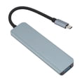 thumbnail image 1 of YAHHU 5-in-1 USB C Hub Multiport Adapter Dongle with 3 USB 3.0 Ports SD/TF Card Reader 5Gbps High Speed Data Transfer USB-C Splitter for Type-C Notebook Computers Tablets (15 cm / 5.91 inches), 1 of 9
