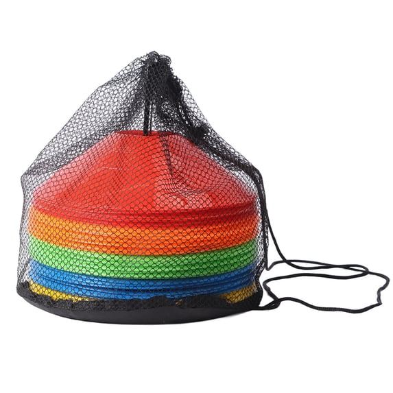 YAHHU 50 Pack Agility Soccer Cones, Mixed Colors, Waterproof PE, Carry Bag & Holder – Ideal for Football Training