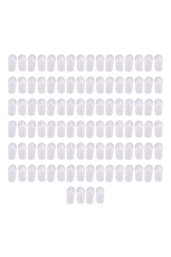 50 Pair Portable Unisex Non‑Slip Disposable Slippers, 3mm Non‑Woven White, Thicken Sole, Soft Skin‑Friendly, Ideal for Home Spa, Hotel, Travel