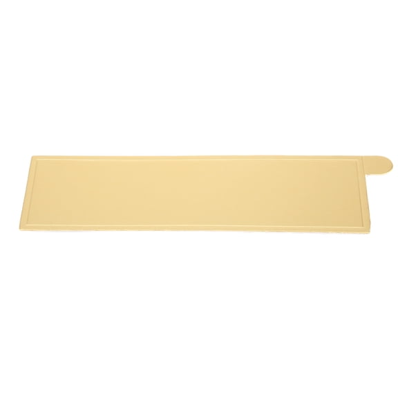 YAHHU 50 Pieces Rectangular Gold Mousse Cake Boards Mini Dessert Display Tray Cake Base Pad Holder for Wedding Birthday Party Baking Decorative Tools Kit (5.5 x 1.5 inches / 14 x 3.9 cm)