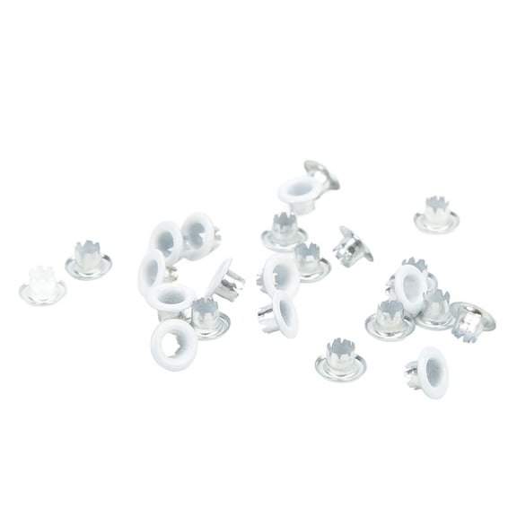 YAHHU 500 Pieces Metal Eyelet Grommets Set, Round Edge Fine Workmanship Hardware Fasteners for Clothes, Leather, Canvas, Shoes, Hats, and Craft Projects - White Color