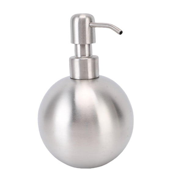 YAHHU 500ml Stainless Steel Spherical Soap & Lotion Dispenser Refillable, 500ml Capacity, Versatile Liquid Use for Home & Commercial