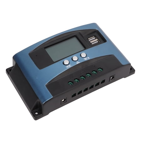 YAHHU 50A LCD Solar Charge Controller 12V/24V Auto Renewable Energy Regulator Mobile Phone APP Remote Control Dual USB Port