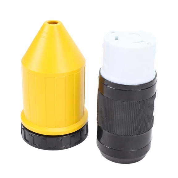 YAHHU 50A RV Power Cord Twist Lock Plug Locking Shore Connector Replacement Female NEMA SS2-50R Waterproof Boot Cover for Camper Trailer Marine 12.6 inches / 32.0 cm