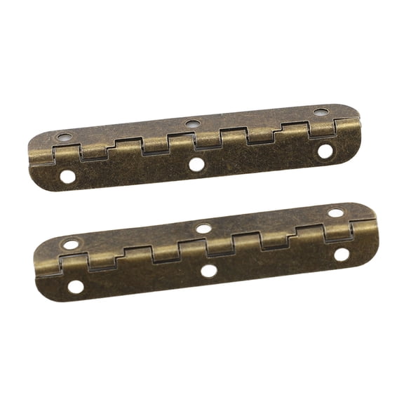 YAHHU 50PCS Folding Flip Hinges 90 Degree Vintage Hardware with Screws for Table Cabinet Door, 65x15mm / 2.6x0.6 inches