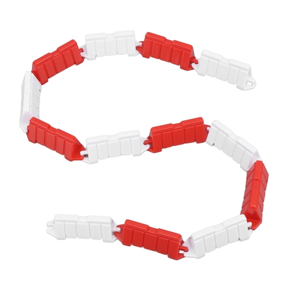 YAHHU 50PCS RC Road Track Barriers 1/18 RC Car Drifting Racing Field Fence Roadblocks Red and White, 50 Pieces