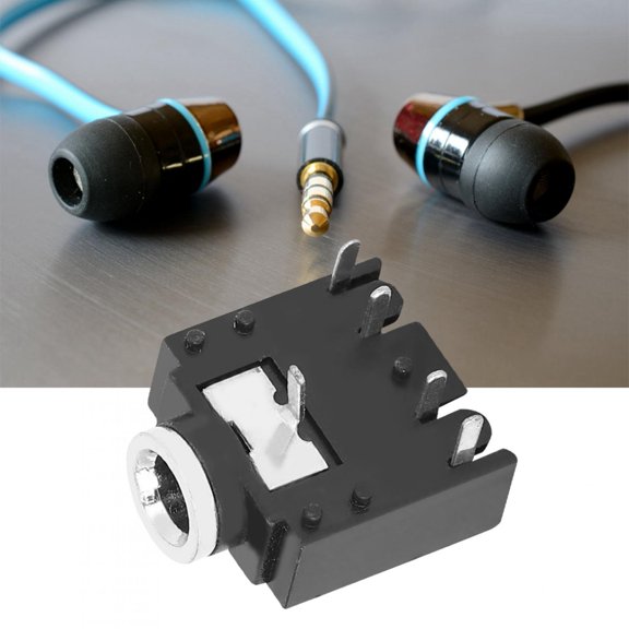 YAHHU 50Pcs 5Pin Stereo Headset Interior Socket Connector Mount Audio Jack PJ-307 3.5mm PCB Panel Mount