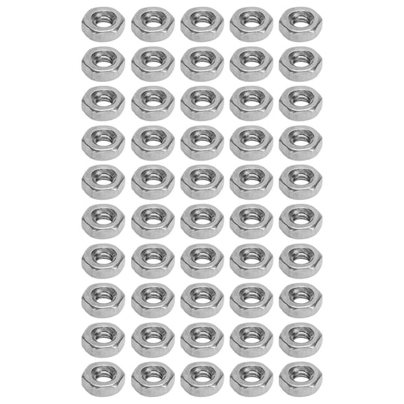 YAHHU 50Pcs Hex Nuts A2‑70 Stainless Steel Thread Nut Assortment Kit for Industrial Machinery M2 Standard Specification Fastener Hardware Repair Tool Set