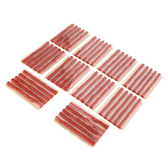 YAHHU 50Pcs Tire Repair Plug Tubeless Rubber Sealing Strip Puncture Fixing Tool For Car Motorcycle 3.9 Inches / 100 mm Brown Emergency Flat Tire Patching Kit For Roadside Safety And Maintenance