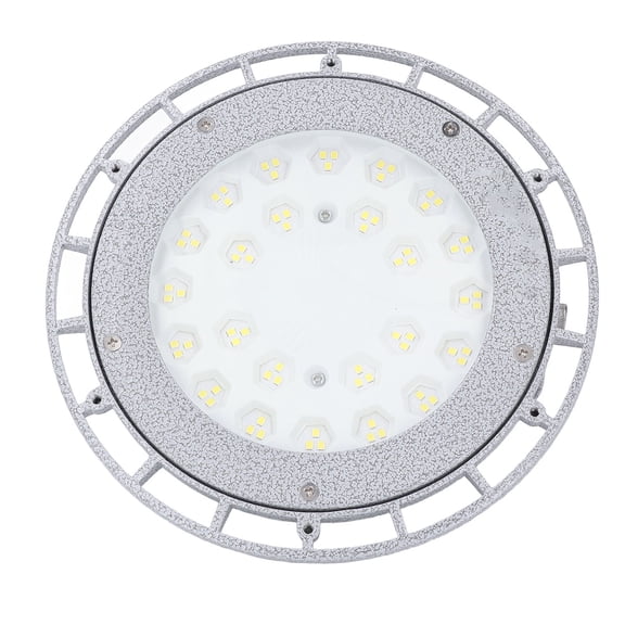 YAHHU 50W LED Explosion Proof High Bay Light Fixture 5000K Daylight 5500lm 220V Corded Electric for Warehouse Factory Workshop Industrial Use 9.45 inches / 24 cm Tempered Glass