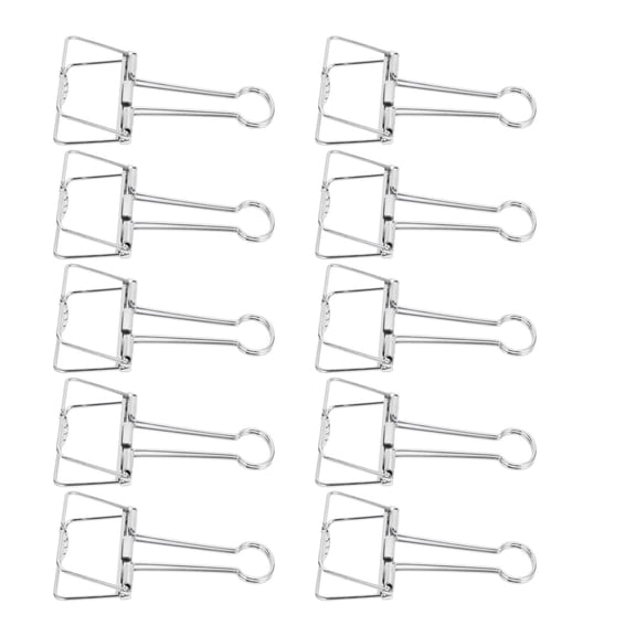 YAHHU 51mm 30pcs Binder Clips Strong Clamping Force Metal Hollow Tail Clips Mini Paper Clamps for Office Document Silver