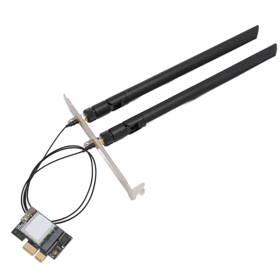 YAHHU 5G Network Card 2.4G 5GHz 867Mbps Dual Band 802.11AC BT4.1 Plug and Play PCIe WiFi Adapter Detachable Antenna / 4.33 inches