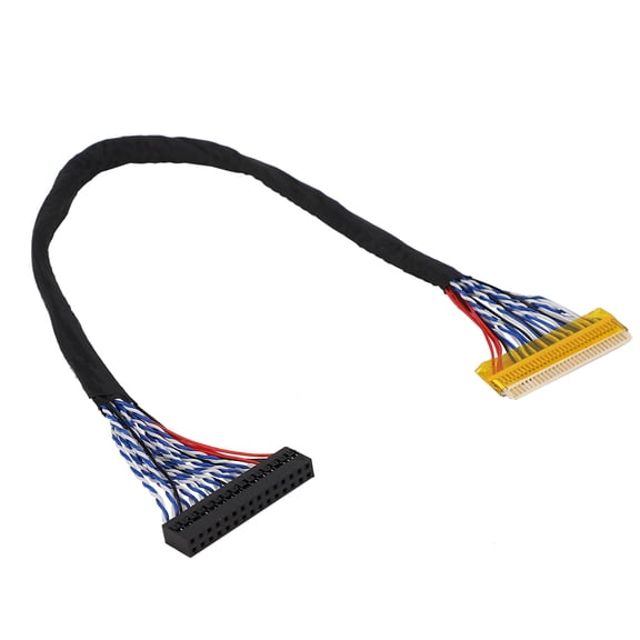YAHHU 5PCS 30-Pin LVDS Cable 2 Channel 8-Bit Support 1280x1024 for 17 inches / 43.18 cm and 19 inches / 48.26 cm TFT LCD Panel Repair Parts 10.24 inches / 26 cm Cable Length High Quality