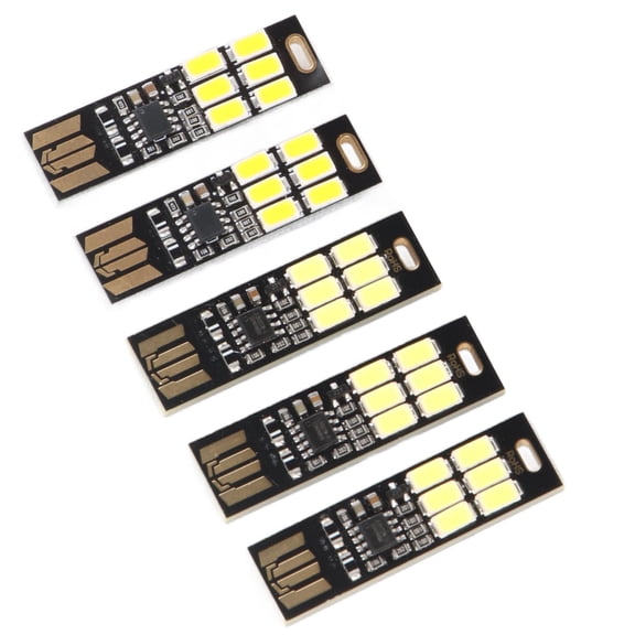 YAHHU 5PCS USB Night Light Stepless Dimming Touch Sensor Switch Mini 6 LED Lamp Stick for Laboratory Research Institute Reading PC Laptop Power Bank Portable Small Lighting (3.94 inches / 10 cm)