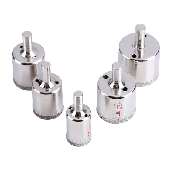 YAHHU 5Pcs Diamond Tile Hole Saw Drill Bit Set Glass Marble Granite Slate Cutting Tool (0.79-1.50 inches / 20-38 mm)