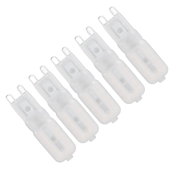 YAHHU 5Pcs G9 LED Bulb Brightness Dimmable High Color Rendering White Shell 22 LEDs Light Bulb for Landscape Lights AC 220V 0.4 x 2.2 inches / 10 x 55 mm Warm Light