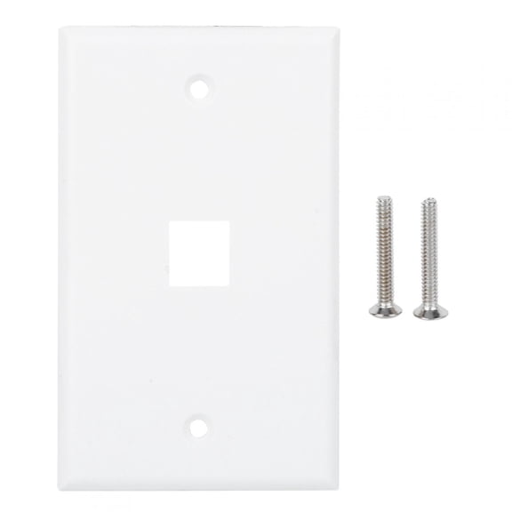 YAHHU 5Pcs Network Socket Panel 120 American Type Single Port RJ45 Wall Flat Face Plate 6.69 inches / 17.0 cm[cite: 1]