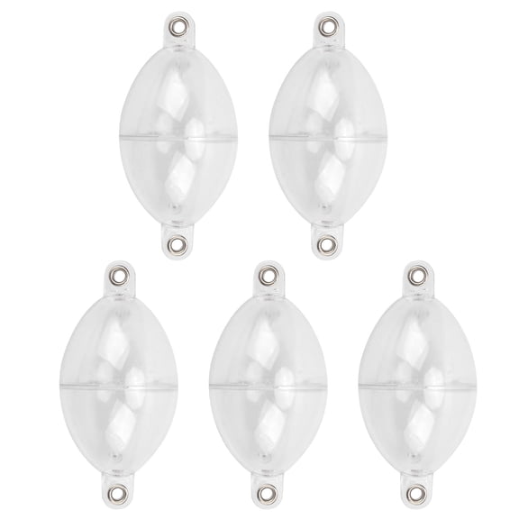 YAHHU 5Pcs Oval Fishing Bubble Floats, Transparent White Sea Coarse Surface Controller Float Ball Fish Tackle Accessory For Freshwater And Saltwater Angling (5.91 inches / 15 cm)