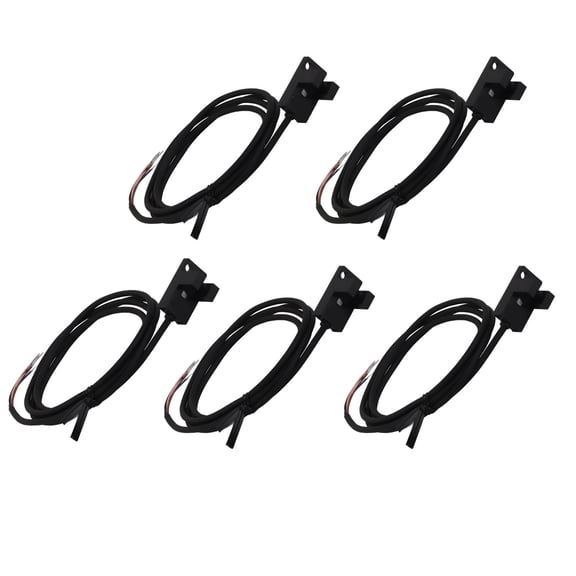 YAHHU 5Pcs Photoelectric Switch Sensor U Grooved High Accuracy NPN Photoelectric Switch DC5-24V with 1 Meter Leading Wire (39.37 inches / 100 cm) Limit Sensor for Industrial Control Equipment