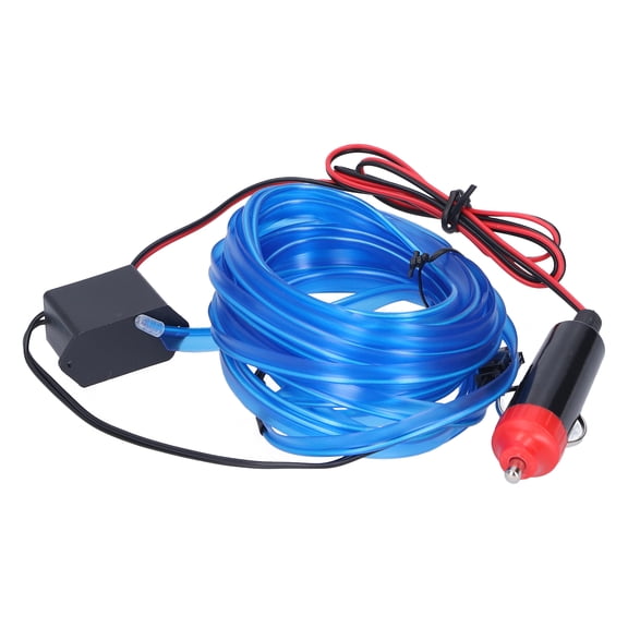 YAHHU 5m / 16.4ft Auto LED Strip Cigarette Lighter Drive Luminous Ambient Car Interior Light DC 12V Blue