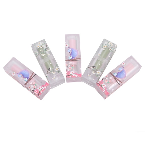 YAHHU 5pcs DIY Lip Balm Container Tubes with Cap Empty Cosmetic Lipstick Tube Containers (5.12 inches / 13 cm)