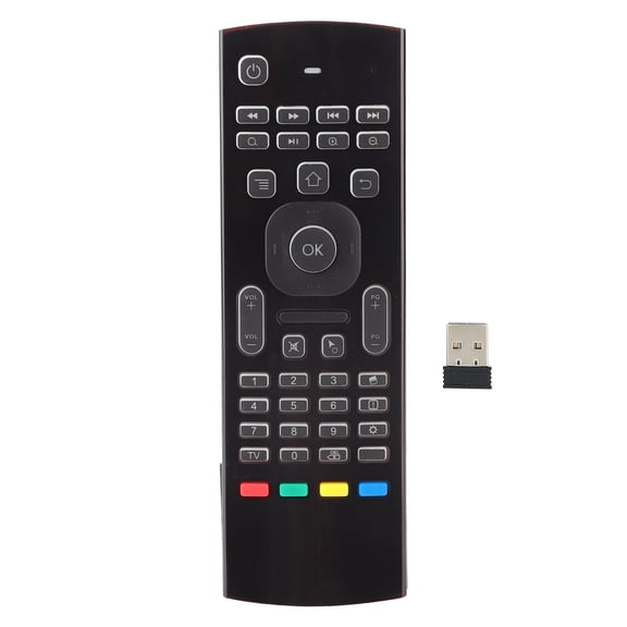 YAHHU 6-Axis Backlight 2.4G Wireless Double Sides Keyboard Infrared Sensor Air Mouse Remote Control for Smart TV Android Box PC (8.27 in / 21.00 cm)
