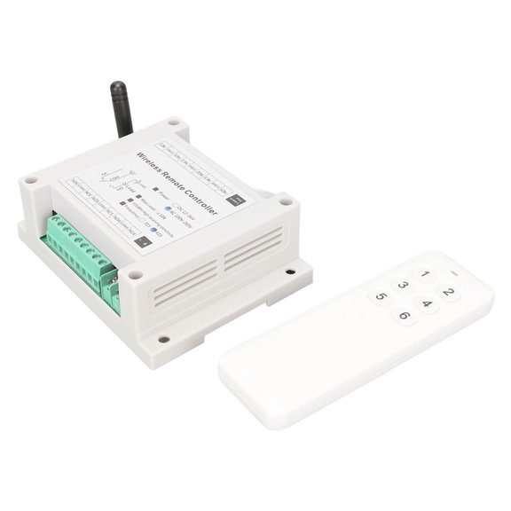 YAHHU 6 Channel Wireless Remote Control Module Relay Controller Switch Board 433MHz AC 100-265V (5.12 inches / 13 cm) for Light Pump Motor