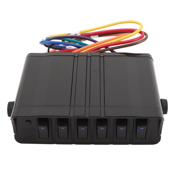 YAHHU 6 Gang Rocker Switch Box DC 12V 40A Blue LED Light Multifunctional Universal Fit for Automotive Cars Boats RVs SUVs Campers Truck Marine Dashboard Replacement Electrical Parts