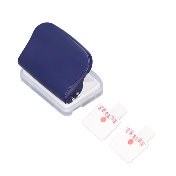 YAHHU 6-Hole Portable Manual Paper Hole Puncher with Positioning Ruler for A4 A5 B5 Planner Inserts, Dark Blue