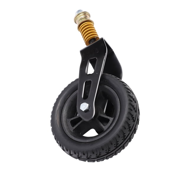 YAHHU 6-Inch / 15.24 cm Wheelchair Front Wheel with Shock Absorbing Spring, 360 Degree PU Hub Solid Replacement Rollator Caster for Walkers, Black, Universal Fit Mobility Aid Accessory